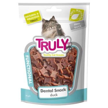 Imagem de Truly Functional Dental Snacks Sabor Pato Petisco Para Gatos - 50g