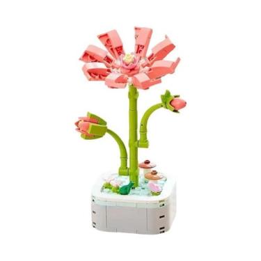 Imagem de Girassóis Tulipas Plantas Em Vasos Flores Perfumadas Blocos De Montar 