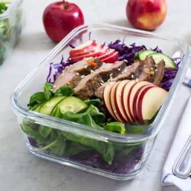 Imagem de Pote Vidro Hermético Marmita Tampa Plástico 800ml 12 Unidade - QUALITY