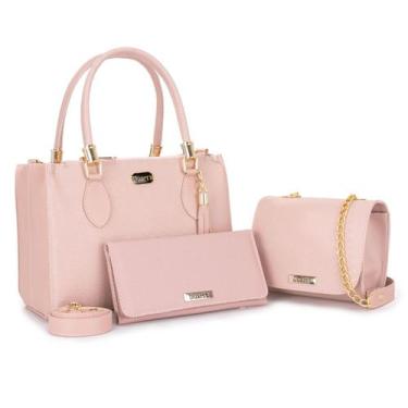 Imagem de Kit de bolsas femininas Lorena Media + Bolsa de tampa e carteira - Dua