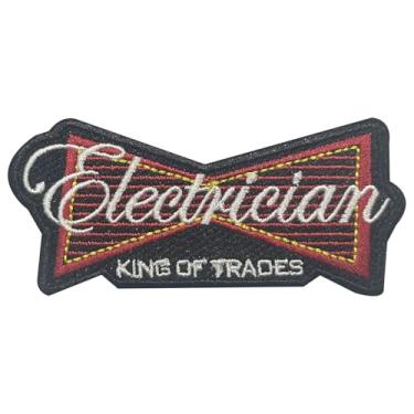Imagem de Emblema de eletricista bordado a ferro na costura para jaqueta, colete, chapéu, camisa, mochila, roupas, uniforme, trabalho, soldagem, ferramentas de construção, equipamento de segurança, lineman