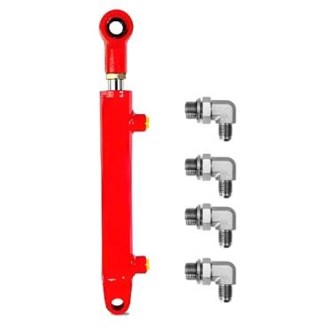 Imagem de RHKING Cilindro hidráulico 1,5x18 cilindro hidráulico soldado de dupla ação 2 toneladas furo de 3,8 cm x curso de 45.7 cm com 3/20.3 cm JIC 37° (9/40.6 cm-18 thread) Conectores de extremidade