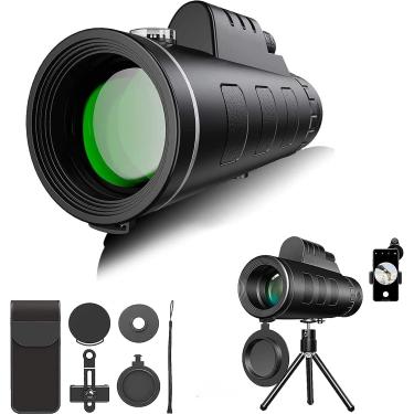 Imagem de Telescópio Monocular - 40x60 Alta Definição Fmc Bak4 Hd Monocular Para Observação De Pássaros Com Suporte Para Smartphone & Tripé Ipx7 à Prova D'Água Para Acampamento E Viagem