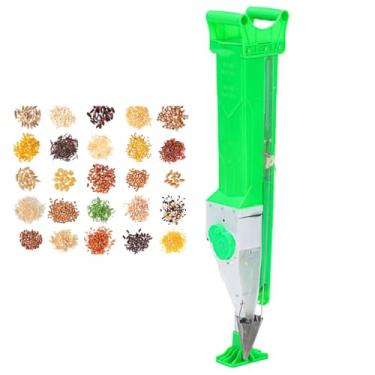 Imagem de Red,Semeadora de jardim doméstica portátil, semeadora de boca única de aço inoxidável, tamanho de grão ajustável adequado para plantar algodão, soja e milho