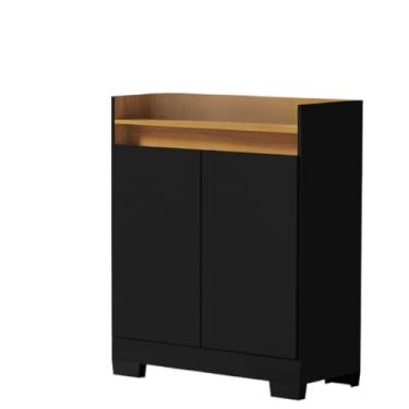 Imagem de Aparador Móveis para Cozinha e Café Buffet Armario Multiuso Cozinha Real Cantinho do Café Sala Balcão Multiuso(Preto/Mel)