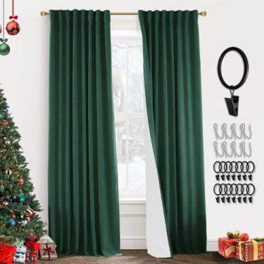 Imagem de Cortinas PANELSBURG Emerald Green Blackout 214cm com acessórios