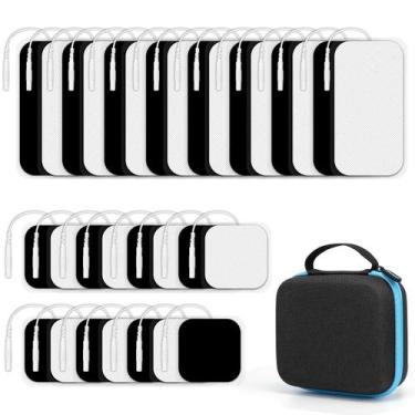 Imagem de Almofadas de eletrodo para Tens Unit Glamgen 32 PCS com estojo de tran