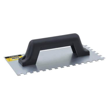 Imagem de Desempenadeira de Aço Dentada Thompson com Cabo de Plástico 12x24cm