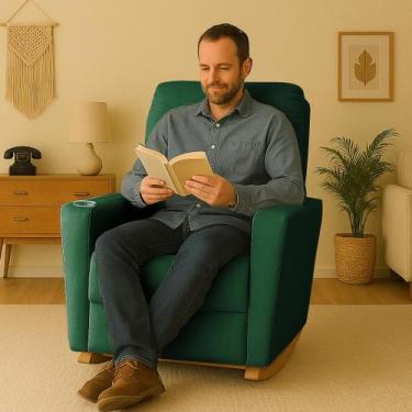 Imagem de Poltrona Decorativa Do Papai e Amamentação Leticia - Bl DECOR, suede v