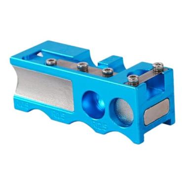 Imagem de RNXRZANK Ferramenta de Reparo de Ponta de Taco de Bilhar Leve 16 em 1 para Manter O Formato Pontas de Taco de Bilhar E Sinuca, Azul