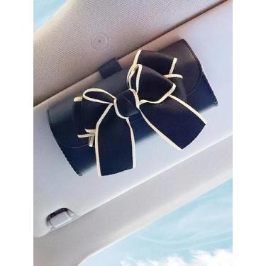 Imagem de Estojo Universal De Couro Para Óculos De Sol Com Laço Fofo, Caixa Orga