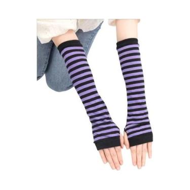 Imagem de Luvas Unissex Sem Dedos Para Cosplay De Anime, Estilo Ninja Escuro, Pr