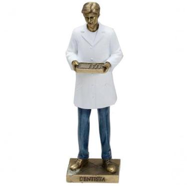 Imagem de Estatueta Decoração Dentista Odontólogo Enfeite Resina 25cm - OUTRAS M