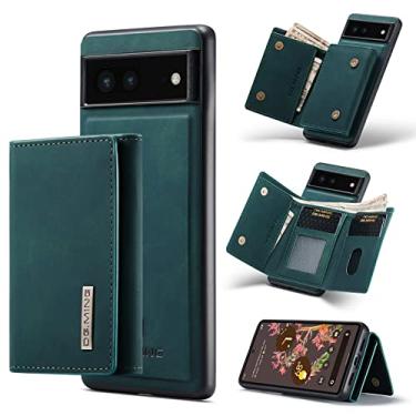 Imagem de Capa carteira de couro magnética destacável 2 em 1 para Google Pixel 7, com 7 compartimentos para cartão + compartimento para dinheiro, recurso de suporte, TPU à prova de choque e capa de telefone de