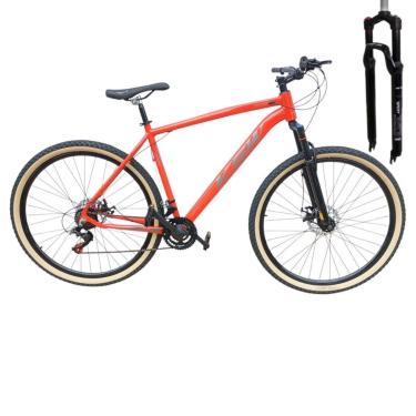 Imagem de Bicicleta Ksw Aro 29  Trava no Ombro 24 Velocidades Pneus Faixa Amarelo-Unissex