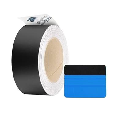 Imagem de Upromax Filme de Vinil Preto 3M Série 2080 1080 Kit para Preto Brilhante Fora Cromo Excluir Guarnição de Janela Guarnição de Porta Kit de Ferramentas Grátis (Preto Fosco, 2" X 25 Pés)