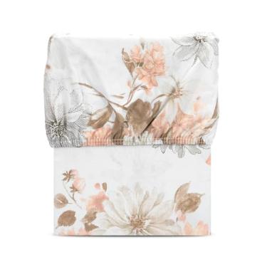 Imagem de Lençol Queen Estampado Avulso com Elástico Percal 180 fios - 40 CM DE ALTURA (PETALLI)