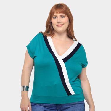 Imagem de Blusa Plus Size Lunender Transpassada Feminina-Feminino