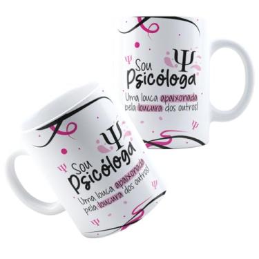 Imagem de Caneca Xícara de Porcelana Cerâmica Personalizada Com Estampa Profissão Psicologia Para Psicólogo Psicóloga MD2 (Padrão, PSICOLOGO 2)