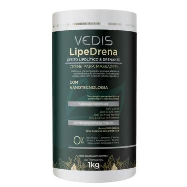 Imagem de Creme para Massagem LipeDrena Vedis 1kg Efeito Drenante para Lipedema