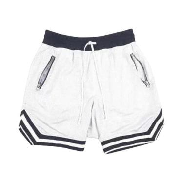 Imagem de Shorts de Basquete Masculino Vermelho - Casual, Respirável para Academ