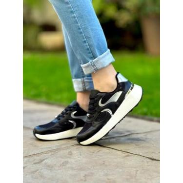 Imagem de Tênis Vizzano Feminino Casual Preto/Prata