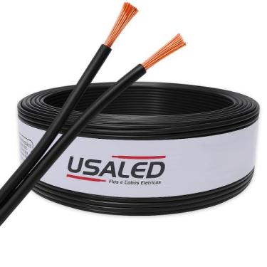 Imagem de Cordão Paralelo 1,50mm Flexivel Rolo 100 Metros - USALED, Preto