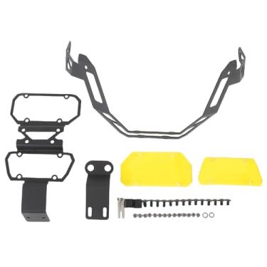 Imagem de aqxreight Tampa do Protetor Lâmpada Dianteiro do Farol Motocicleta Substituição de PC Em Aço Inoxidável para 450mt 450 Mt Mt450 2024+ Com 2 Lentes (Amarelo)