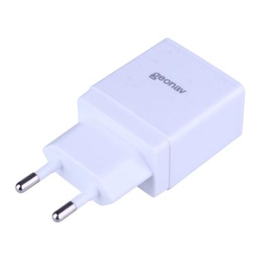 Imagem de Carregador de Parede Geonav com 2 Saídas USB Entrada 100-240V Saída 3,4A Branco