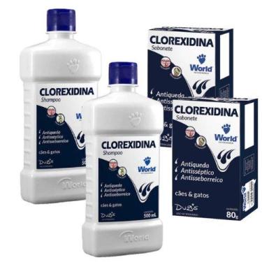 Imagem de KIT SABONETE SHAMPOO CLOREXIDINA 500ml - World Veterinária, 2