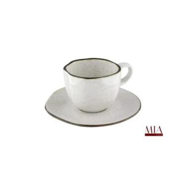 Imagem de Xícara de Chá com Pires Ryo Maresia Porcelana 200ml - Oxford