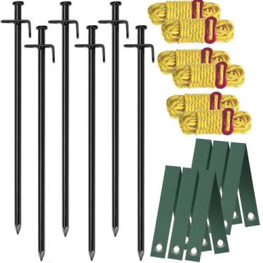 Imagem de Kit Tree Stakes Alipend Heavy Duty com linhas de suporte refletivas - 