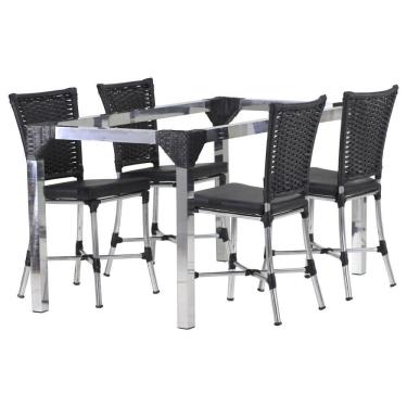 Imagem de Conjunto 4 Cadeiras Angra E Mesa De Jantar Haiti Em Alumínio