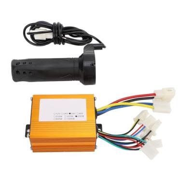 Imagem de ZAWELIYO Controlador de motor de bicicleta elétrica de 36 V 500 W, kit de controle de velocidade escovado com liga de alumínio para motocicleta e triciclo