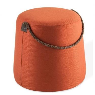 Imagem de Puff Estofado Redondo Terracota 0,45x0,45 Diâmetro Orgânico Trento