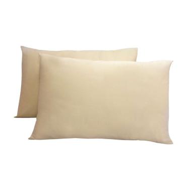 Imagem de Kit 2 Fronhas King 50X90 100% Algodão 200 Fios Bainha Caqui