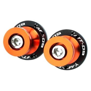 Imagem de BYYINGSUS Parafusos de suporte deslizantes de bobinas de braço oscilante de 6 mm acessórios de motocicleta compatíveis com Y&AMAHA MT03 MT09 MT10 MT 03 09 10 Mt03 Mt09 Mt10 (laranja Mt09)