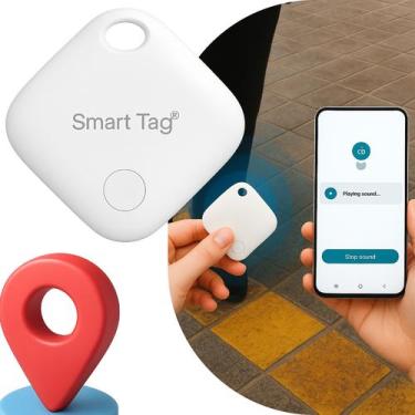 Imagem de Mini Localizador Compacto Pequeno Smart Tag Rastreador Gps Airtag Camp