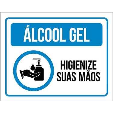 Imagem de Placa - Álcool Gel, Higienize Suas Mãos, Prevenção  36X46 