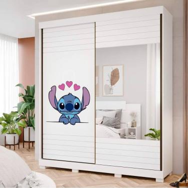 Imagem de Adesivo Para Guarda Roupa Stitch Apaixonado