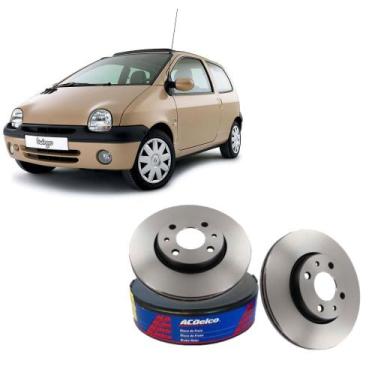 Imagem de Par Disco Freio Dianteiro Renaut Acdelco Twingo 1994 A 2002 Kit2572