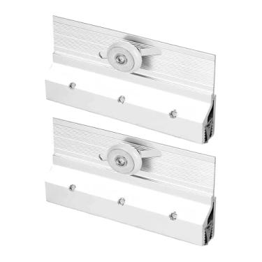 Imagem de Generic Suporte superior para porta de chuveiro sem moldura M 6053, conjunto de rolos, ferragens lisas de alumínio, acessório ajustável, roda redonda de 3/4, 2 Unidades