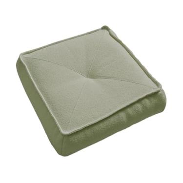 Imagem de pufe Almofada de chão almofadas couro quadradas sentadas para adultos almofada para meditação ou ioga(Green,XX-Large)