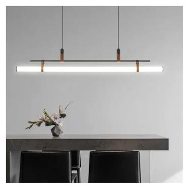 Imagem de Lustre LED moderno, sala de estar, cozinha, ilha, luminária suspensa, sala de jantar, luminária preta e dourada, lâmpadas de lustre