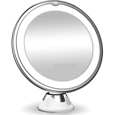 Imagem de TLTDSMY Espelho de maquiagem flexível, espelho de aumento para tela sensível ao toque, espelho de penteadeira, portátil, espelho de cosméticos