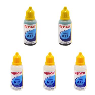 Imagem de Combo 3 reagentes AT2 e 2 reagentes AT1 Genco para análise de Alcalinidade Total