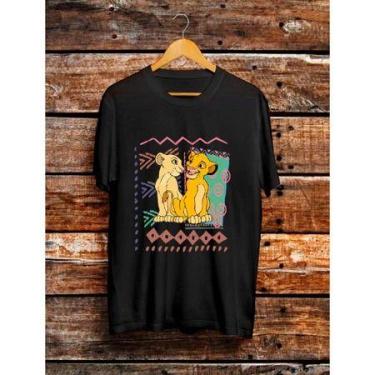 Imagem de Camiseta Adulto Rei Leao Unissex 100% Algodão - loja dinka, g, Preto