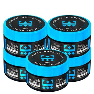 Imagem de Kit 5 Pomada Para Cabelo Efeito Brilho Embaixador 85G