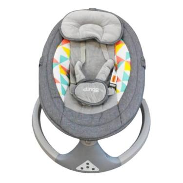 Imagem de Clingo Balanço Automático para Bebê com Controle Remoto, Bluetooth, Sons Suaves, Tecido Macio, Apoio de Cabeça e Entrada USB – Até 18kg