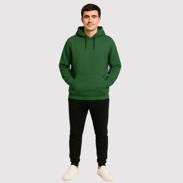 Imagem de Conjunto Moletom Blusa De Frio Canguru Calça Moletom Flanelada-Unissex